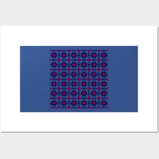 Purple and Pink Mosaic Pattern Posters and Art